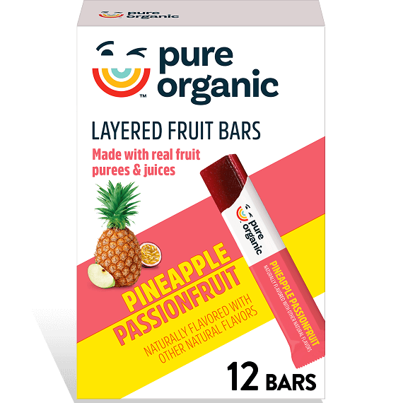 pure organic fruit bars box