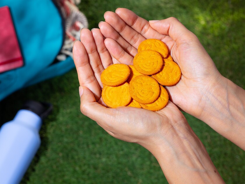 People holding a crackers